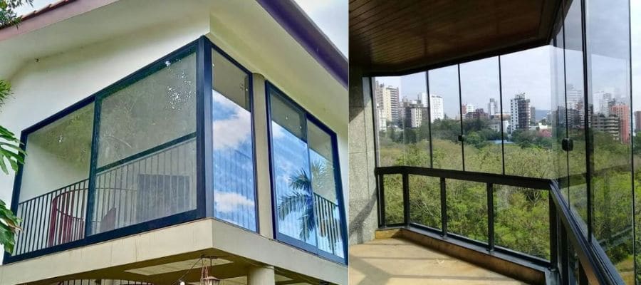 Envidraçamento de Sacada em Blumenau - Blumenau Vidros